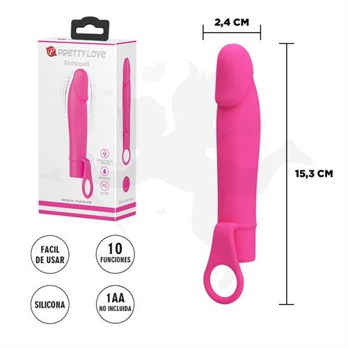 Vibrador con 10 velocidades y anillo para sujetar